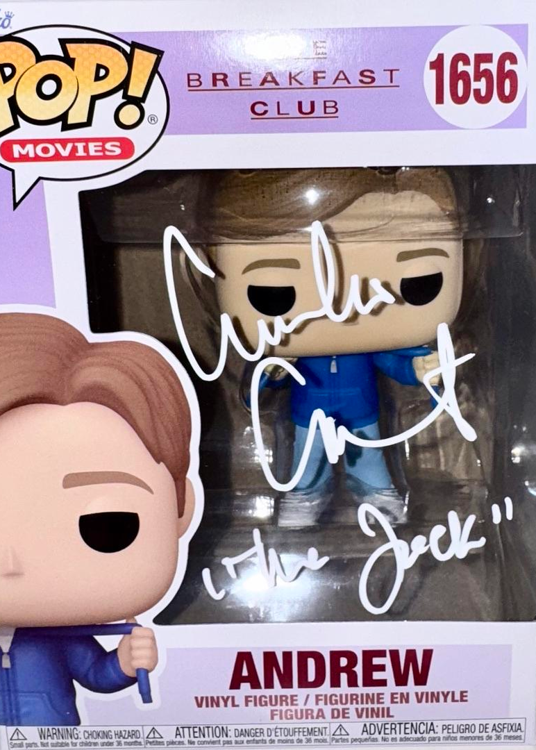 Emilio Estevez Signed Funko Pop #1656 "Andrew" (The Breakfast Club) w/Inscription - Beckett COA